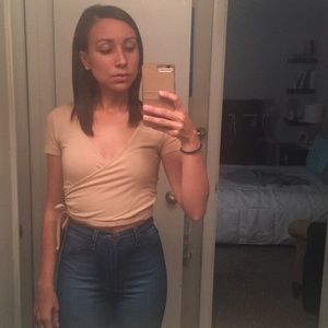 Forever 21 wrap crop top